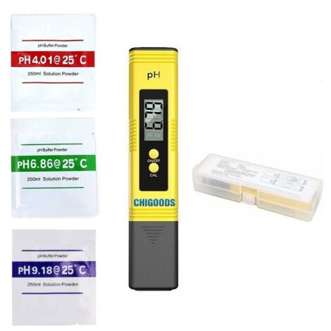 Chigoods Digital pH Tester LCD Water Test Yellow/Black (1/5)