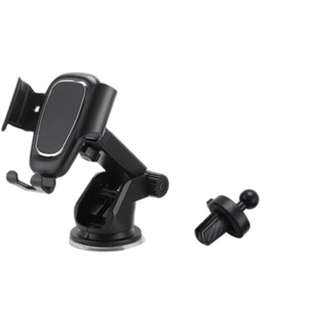 Car Phone Holder, 4-7.2 inch, 360 Degree Rotation, Silicone, Universal, Black (1/5)