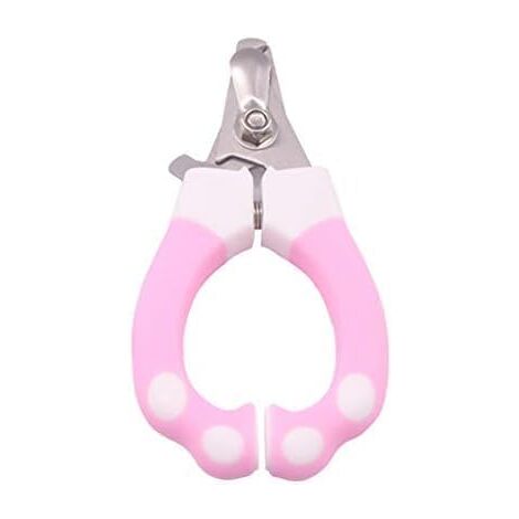 Pet Nail Clippers Size L - Stainless Steel Nail Clippers - Claw Scissors with Lock - Pink (1/5)