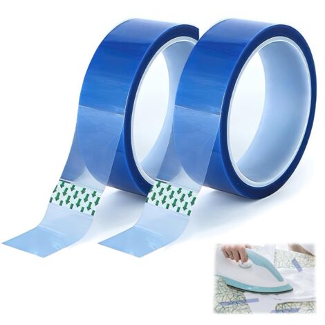 Rolls High Temperature Adhesive Tape, 20mm x 33m Insulation Tape Heat Resistant Adhesive Tape, Adhesive Tape for Masking, Soldering, Insulating Circuit Board, 3D Printer (Blue) (1/5)
