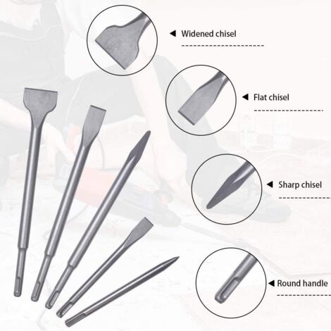 Chisels, 5 Pcs Chisels Set with 2 Pointed Chisels and 3 Flat Chisels ...
