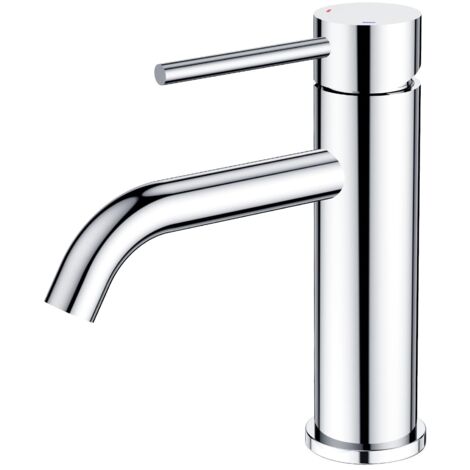 Bathroom Faucet, Single Handle Chrome Finish Mixer Tap for Bathroom Sink, Guest Toilet