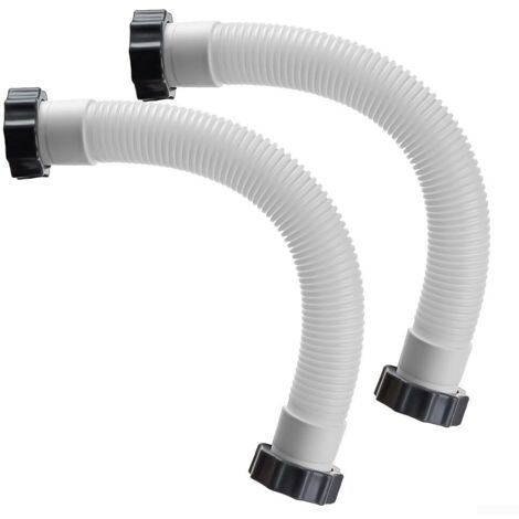 2 Pack Pool Sand Filter Pump Hose, Interconnect Hose with Nuts for Intex, 16" Filter Pump Brine System and Sand Filter, for Swimming Pool
