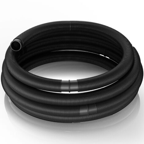 Black swimming pool hose – 6 m long, Ø 32 mm – Floating solar hose with preformed sections – 165 g/m – Solar suction hose (1/5)