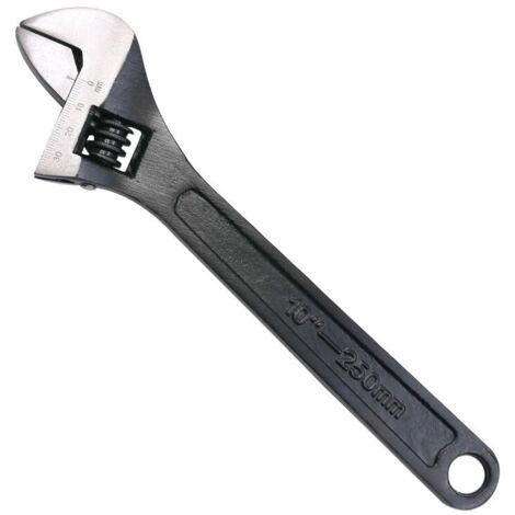 Adjustable Wrench, Anti-Slip, Mini Jaw Spanner, Repair Tool, Maintenance, Maximum Jaw Opening 30mm (Black, Length 250mm) (1/5)