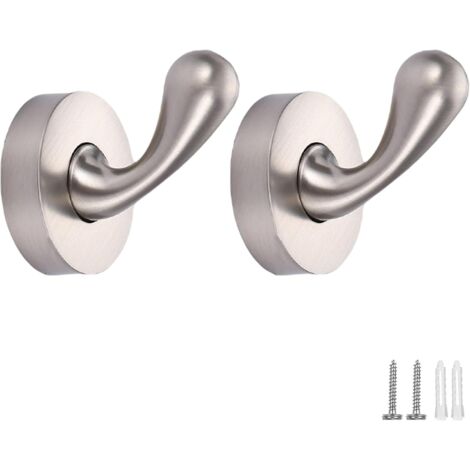 2 Pcs Towel Wall Hook Heavy Duty Zinc Alloy Coat Hook Waterproof Rustproof Kitchen Wall Hook Bathroom Gold Coat Hook for Wall Cupboard (1/5)