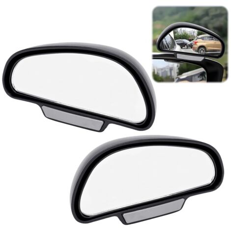 2pcs Blind Spot Mirror for Rearview Mirror, Wide Angle Car Blind Spot Mirror, 360 Degree Adjustable Auxiliary Rearview Mirror, Compatible with Truck, SUV, Van