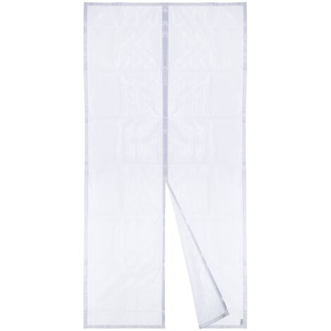 Magnetic Screen Door, Mesh Curtain, Top to Bottom Magnetic Seal with Automatic Closing, Keeps Fresh Air Inside (120x220cm, White)