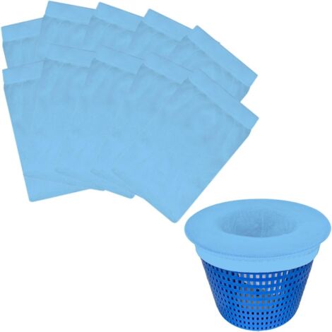 Pack of 30 Swimming Pool Skimmer Socks for Skimmer Baskets Swimming Pool Skimmer Socks Sock for Skimmer Filter Universal Skimmer Pre-Filter for Skimmer Basket Against Impurities, Blue (1/5)