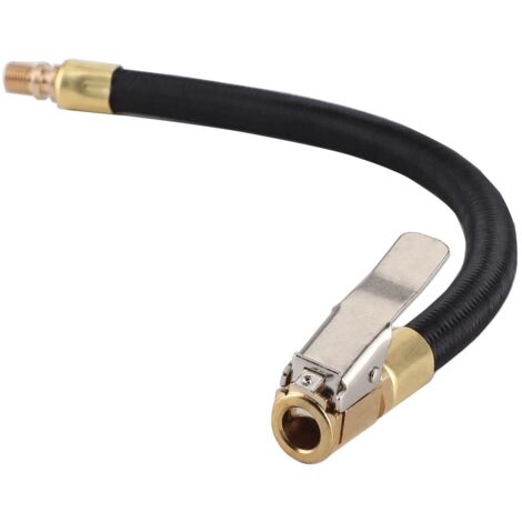 30cm Tire Valve Extension Tube, Car Tire Air Hose Extension Inflator Hose with All Metal Air Chuck for Car Motorcycle Bike with American Valve (1/5)