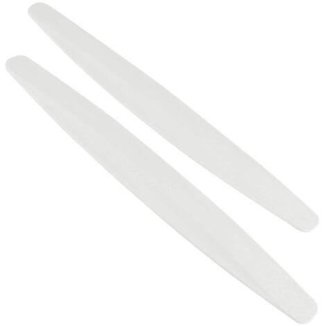 Universal Car Front Rear Corner Bumper Guard Protector Carbon Fiber Anti-collision Strip Sticker Anti-rub Edge (White) (1/5)