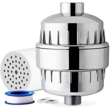 15-Level Universal Shower Filter with Replaceable Cartridge, Better Skin, Softer Hair and Stronger Nails