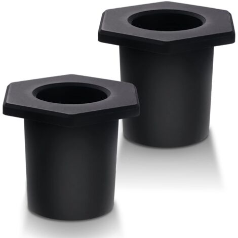 2pcs Conical Wedge Shaped Table Umbrella Hole Ring Silicone Balcony Parasol Accessories for 5-6.35cm Patio Table Holes, 3.8cm Pool Umbrella Adapters (Black) (1/5)