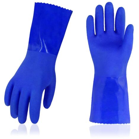 Pack of 2 pairs of polyester work gloves with unisex non-slip PVC coating (PVC4010)