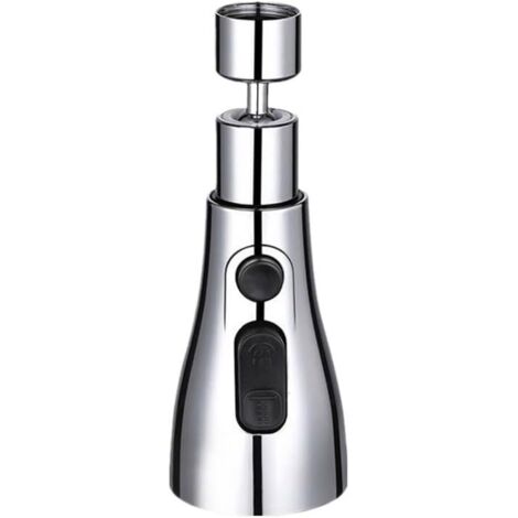 Multi-Purpose Kitchen Faucet Extender, 360° Rotating Sprinkler, 3 Water Outlet Modes and 20-24MM Diameter Mounting Adapters (Color : Silver) (1/5)