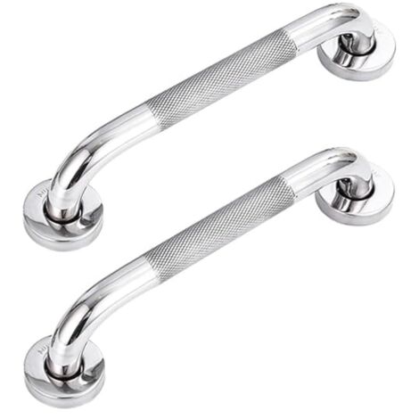 Pack 304 Stainless Steel Bathroom Grab Bars with Non-Slip Handle, for Bathtub, Toilet, Bathroom, Stair Railing
