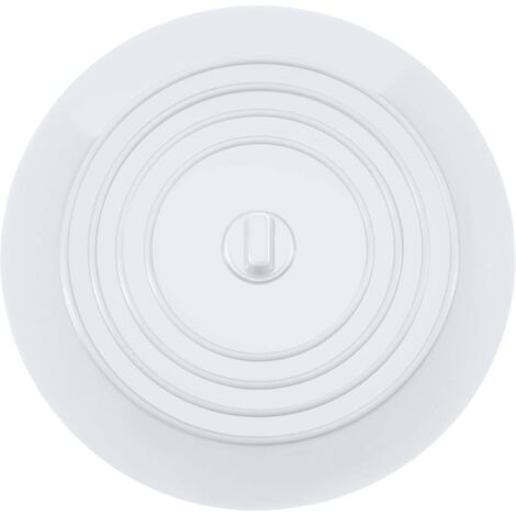 Silicone Bathtub Stoppers Sink Plug Kitchen Sink Stopper 15.3CM Diameter for Kitchens, Bathrooms and Laundry Rooms Universal Drain Plug (1 pcs, White) (1/5)
