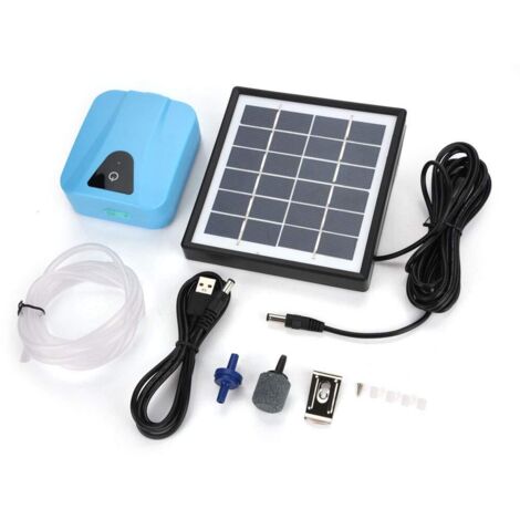 Solar Waterproof Air Pump Oxygen Aerator for Outdoor Pool Pond Aquarium