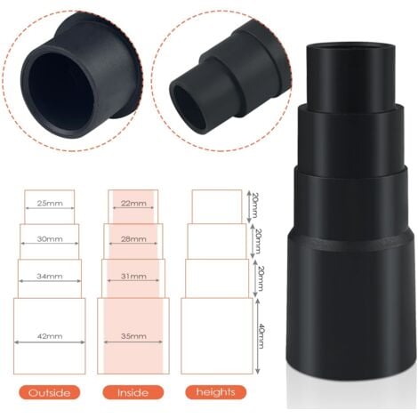 Pieces Hose Adapter, 25MM to 42MM Vacuum Cleaner Hose Adapters, Vacuum Cleaner Adapter Connecting Hose and Vacuum Cleaner Hose End Cap Converter Parts Accessories