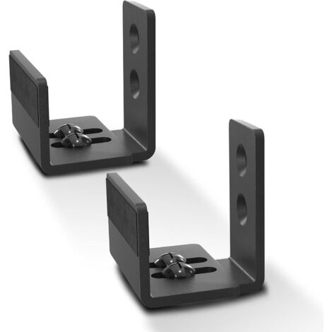 Adjustable Floor Guide Wall/Door Bottom Guide For Sliding Wooden Door Black U Shape 2pcs (1/5)