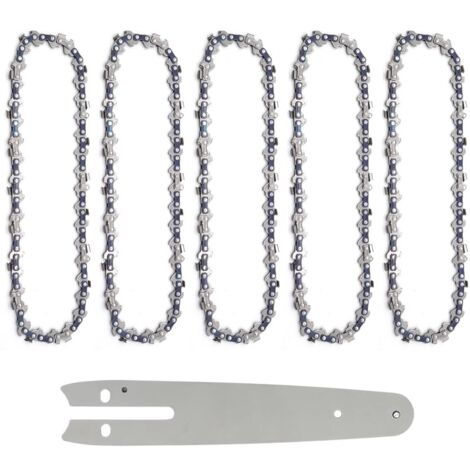 Pieces 6 Inch Chainsaw Chains Small Chainsaw Guide Bar for Garden Tools (1/5)