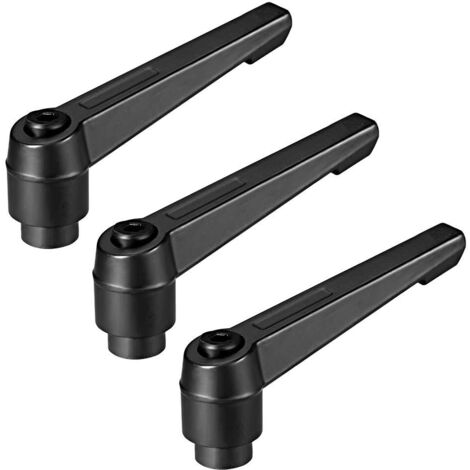 M10 Adjustable Clamping Lever Ratchet Handle Thread Female Threaded Stud 3 Pcs