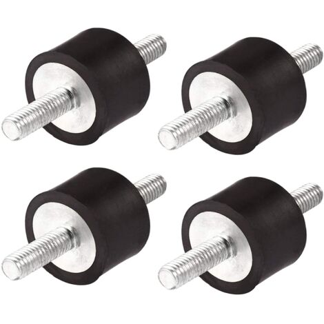 M8 30 x 20 Pack of 4 Anti-Vibration Rubber Mounts Isolator Pads for Air Compressors, Diesel Engines, Water Pumps