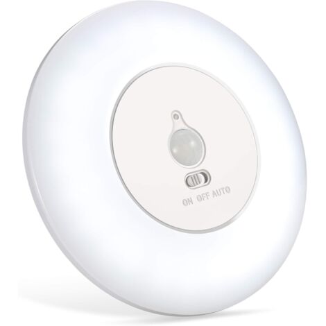LED Ceiling Light Motion Sensor Battery Operated Wireless Ceiling Lamp 6000K for Closets Cabinet Basement Pantry Staircase [Energy Class A+] (1/5)
