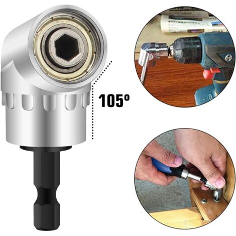 Piece Right Angle Drill Adapter Elbow Driver and Screwdriver Drill ...