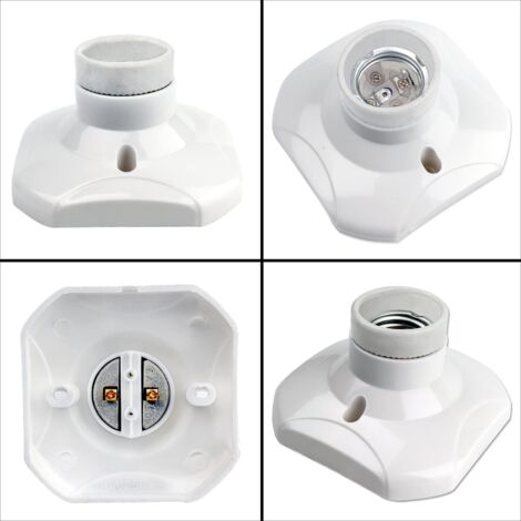 Ceiling Support Socket Pack of 6 E27 Screw Ceiling Socket AC 220-240V, LED Bulb Socket Holder ...