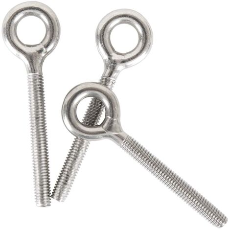 M5 304 Stainless Steel Closed Welding Coil Screw Threaded Rod Bolt 10PCS