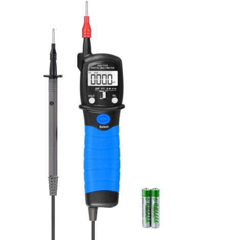 Digital Multimeter, Pen Type Voltage Tester with LCD Display, Highly Accurate 6000 Counts for Measuring AC/DC Voltmeter/Resistance/Diode/Capacitance, Data Hold & Flashlight (1/5)