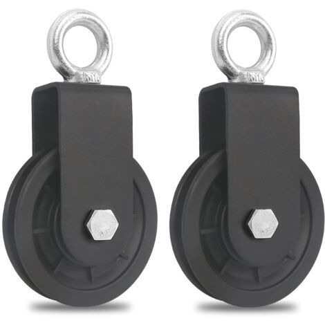 2pcs 90MM Cable Pulley - Fitness Pulley - DIY Accessory Lifting Pulley for Wire Rope - Load 160kg (1/5)