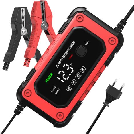 12V 6A Smart Car and Motorcycle Battery Charger, Automatic Battery Maintainer for Car Motorcycle Truck (1/5)