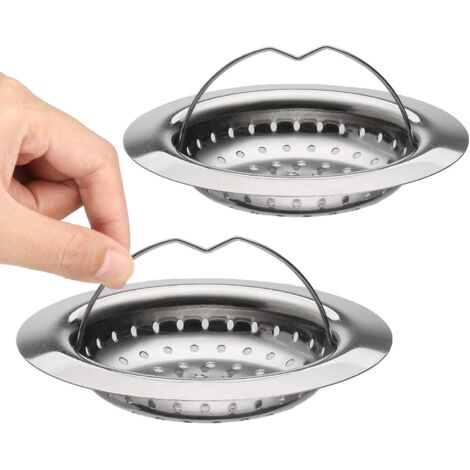 Kitchen Sink Strainer with Handle - Stainless Steel Sink Strainer with Handle - Kitchen Tray Grid - Easy to Clean (1/5)