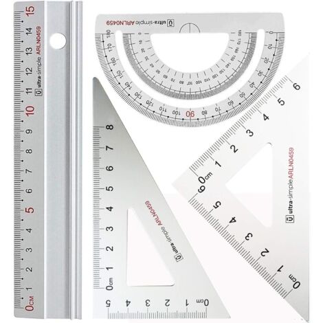 Metal Architect Scale Ruler Set - 4 PCS Technical Drawing Geometry Sets ...