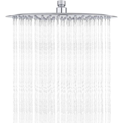 Stainless Steel Shower Head - Water Saving Shower, 30CM Round Shower Head, Universal Rain Shower Head 1/2 Inch Thread, 360° Rotatable, 30° Tiltable, Easy to Install and Clean (1/5)