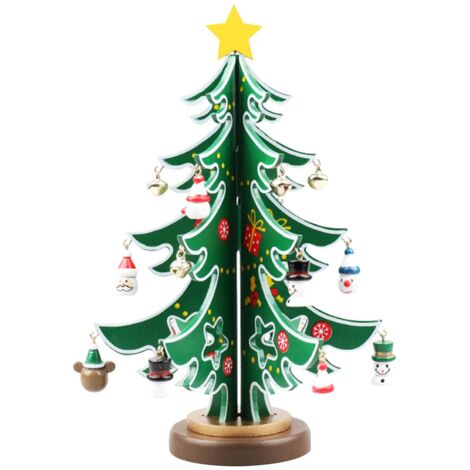 DIY Wooden Christmas Tree Set Creative Miniature Christmas Tree Festival Decorations Party Christmas Tree Table Decor (1/5)
