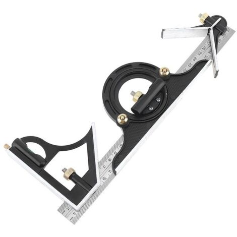 300MM Multi-function Protractor Combination Square Ruler Stainless Steel Measuring Tool Professional Carpenter Tools (1/4)