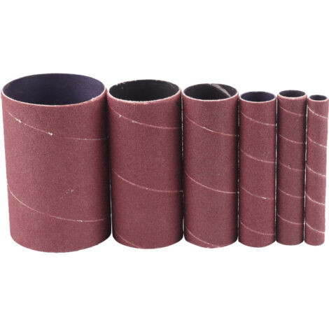 Set of 6 Sanding Sleeves 115 mm Grit 120(12/20/25/38/55/80mm)