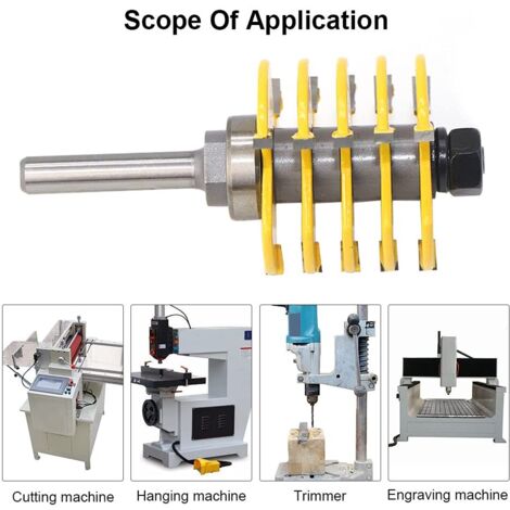 Stacking Slot Router Bit Cutter, 8mm Shank 1/2 Inch Cutting Depth ...