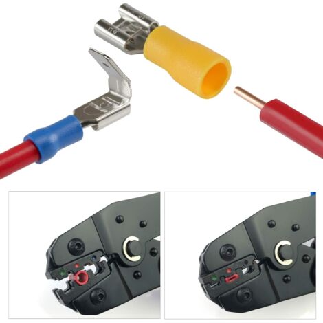 Single Crimp Terminals Assortment Box 480 Electrical Terminals Single Crimp Connectors with ...