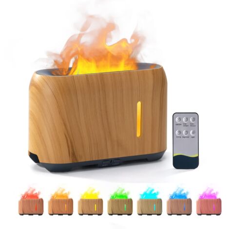 Essential Oil Diffuser, Flame Air Humidifier, Aroma Diffuser Humidifier, Adjustable Brightness and Waterless Auto Shut-Off (1/5)