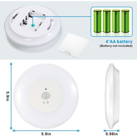 LED Ceiling Light with Motion Sensor Battery Operated for Indoor ...