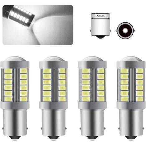 1156BA15S P21W LED Bulb Super Bright White 6000K 5630 33 SMD Backup Light Parking Reverse Position Rear Fog Light Bulb (1/5)