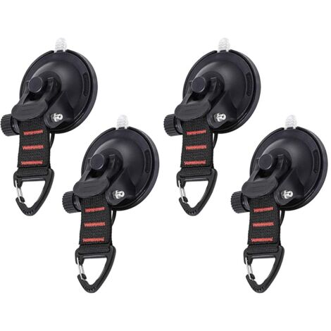 PCS Suction Cup Anchor Tie Down Hook Fixing Washable Anchor Suction Cups, Multi-Purpose for Car Side Awning Boat Camping Tarp (1/5)