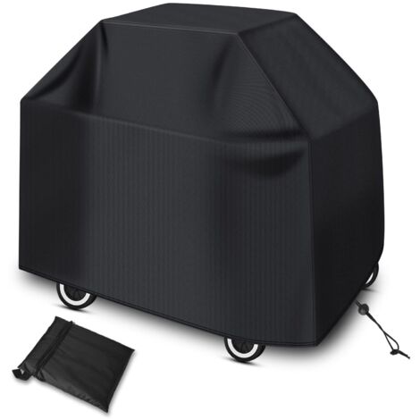 Barbecue Cover, Outdoor BBQ Protective Cover, Waterproof Plancha Cover, UV Protection, Windproof, Dustproof (147x61x117cm Black) (1/5)