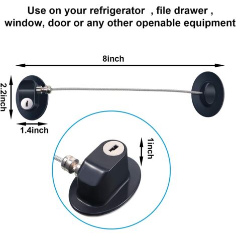 Freezer Draw Locks Pieces Refrigerator Door Lock Strong Adhesive Freezer Door Lock File ...