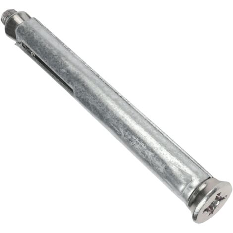 Set of 10 metal expansion anchors Ø10x72 mm + 10 M6x87 mm screws with PZ 3 imprint - steel - for window frame/concrete/solid brick (1/3)