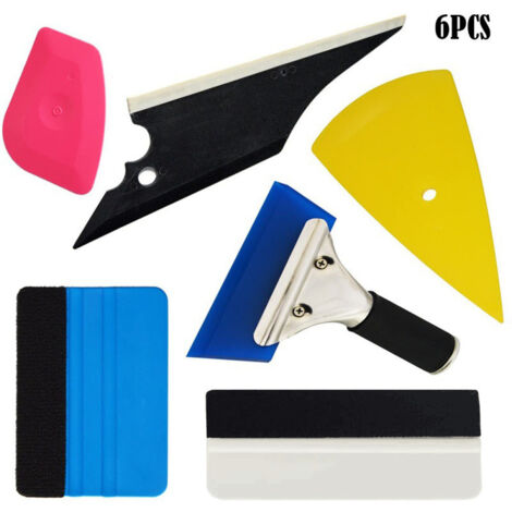 Car Window Film Vinyl Wrapping Tools Kit, 6PCS Vehicle Glass Protection Window Film Car Wrapping Tint Vinyl Installing Tool: Squeegees, Scrapers